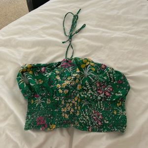 Anthropologie crop halter top.